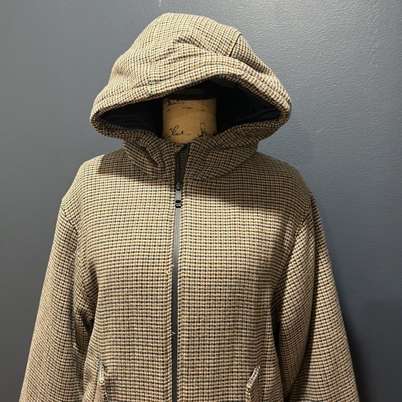 Zara Houndstooth Wool Blend Parka Size 13-14 - Picture 4 of 8